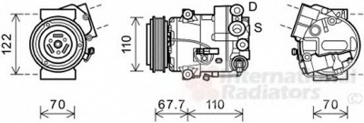 VAN WEZEL 3700k608 -  Компрессор, кондиционер